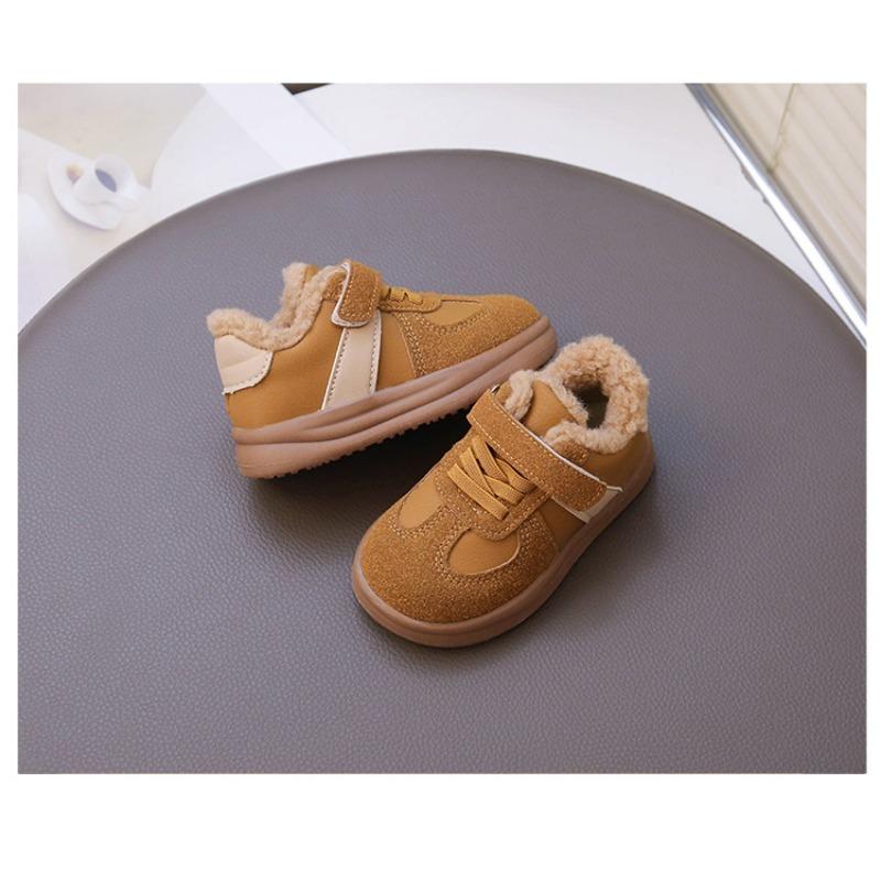 Children's Winter Boots Boys' & Girls' Fleece-Lined Warm Shoes with Shearling, Casual Kids Shoes for Baby Baby Shoes