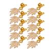 10pcs Beard Beads Accessories Antique Decorative Maple Leaf Spring Beard Pendant Accessories for Beard Braiding Golden
