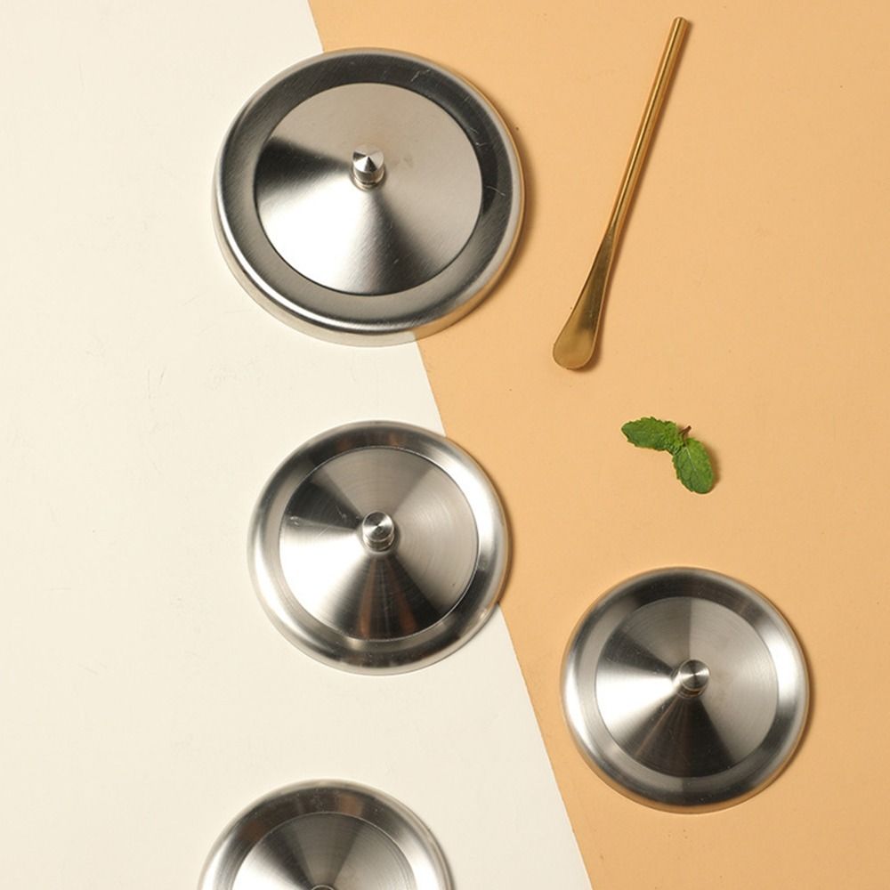 Metal Heat Temperature Preserve with Convex Handle Mug Cover Cup Caps Sealing Lid Cup Accessories