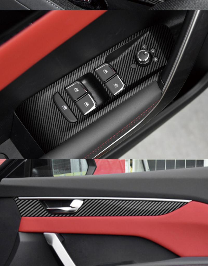 Dongfeng Yixuan Innenkonsole & Tür Anti-Kick Kohlefaser Schutzaufkleber