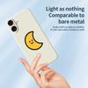 For iPhone 17 Case Yellow Moon Pattern Printing Straight Edge TPU Phone Back Cover