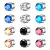 2-12 Stück Einfache Magnetische Nasenstecker-Ohrringe aus Edelstahl, 3 mm Nicht durchbohrte Körperschmuck für Männer und Frauen