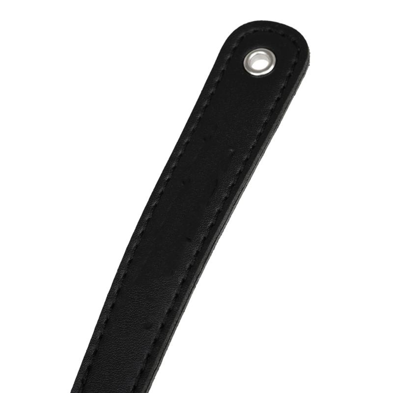 Practical Black PU Leather Accordion Bellow Strap with Stable Metal Snaps Suitable for Uninterrupted Play and Style