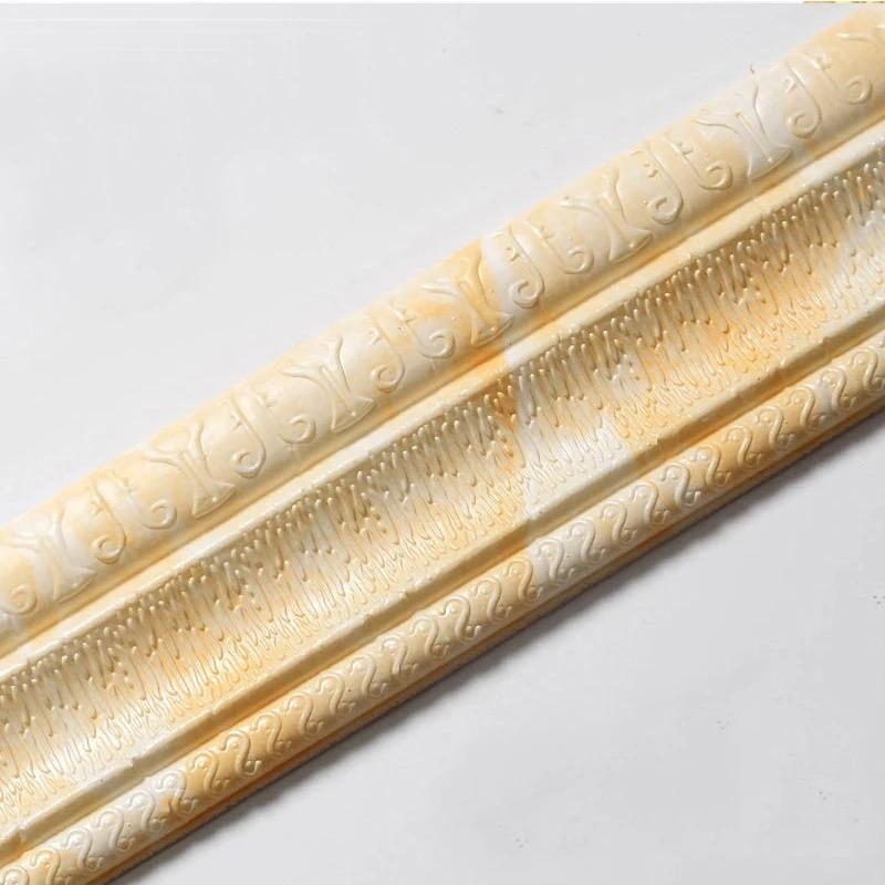 1PC 2.3m/90.55inch 3D Pattern Wallpaper Decorative Line Skirting Line Decoration Self-adhesive Living Room Wall Border Sticker