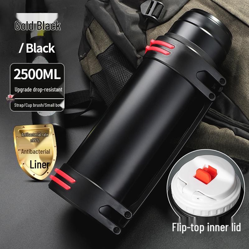 Large Capacity 5L Insulated Stainless Steel Car Kettle - Men's Portable Outdoor Travel Thermos