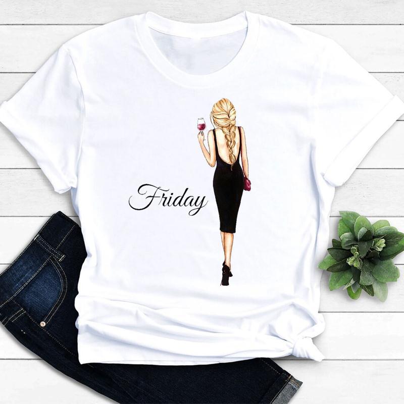 

Женская винтажная футболка Цвет Бокал для вина Принт Поколение База для волос Рубашка Тренд Эстетика Графические футболки Повседневные топы S