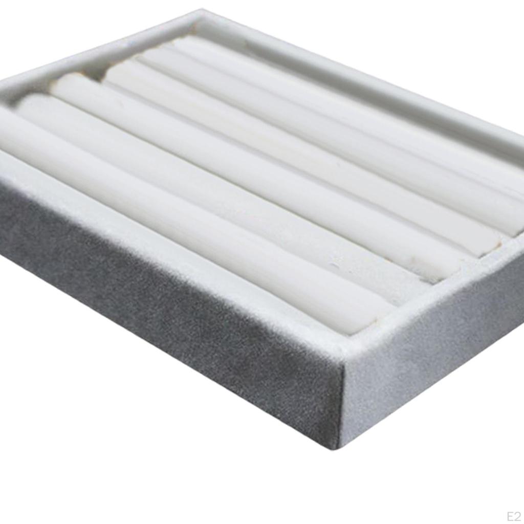 Jewelry Display Holder, Earrings Organizer Tray, Storage Showcase Flannel Studs Case