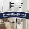 Aluminum Swivel Towel Rack Thicken Design Swing Arm Towel Rack  Bathroom Kitchen Laundry Room