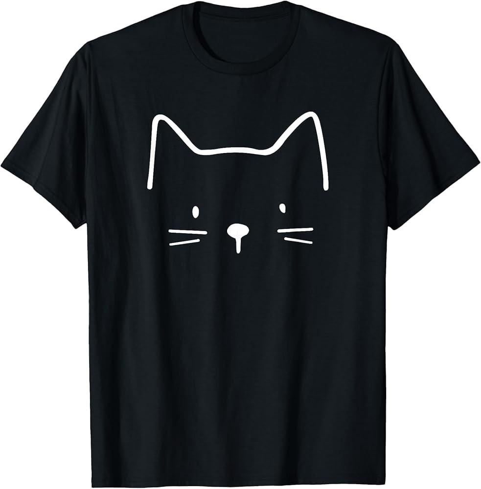 Minimalist Cat Mom Cat Dad Gifts Funny Cat TShirt Unisex T-Shirt XL
