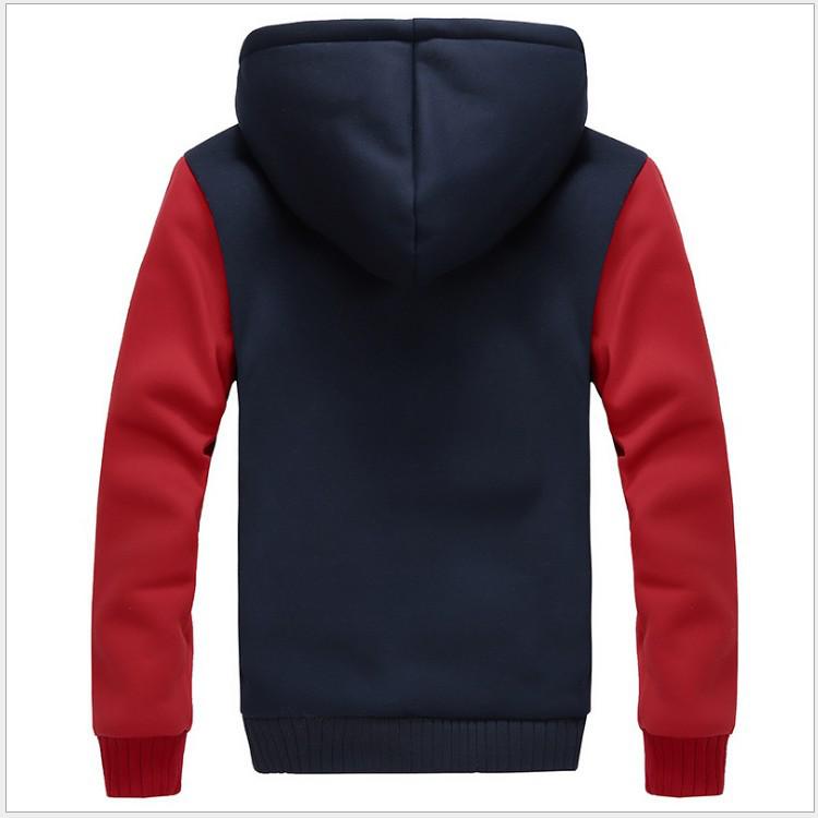 Autumn and Winter Men's Loose Hooded Sweater Cardigan Jacket Men's Fleece Thickened Sportswear