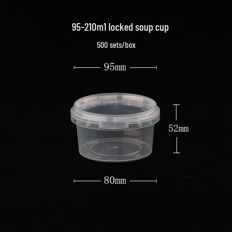 

Hantun Disposable Round Takeaway Soup & Dessert Bowls with Lids