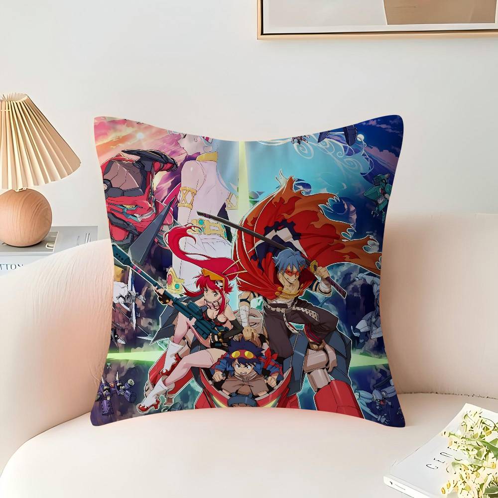 Anime G-Gurren Lagann Kissenbezug Zoll Bauernhausdekor Heim Überwurfkissenbezüge für Couchdekorationen