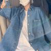 Men Denim Button-down Shirt Short Sleeve Lapel Shirt with Chest Pockets Loose Fit Casual Shirt for Summer Daily Wear Vacation Street