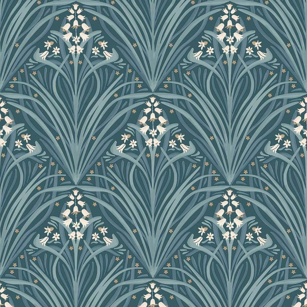 Muriva Elegance Bellflowers Wallpaper