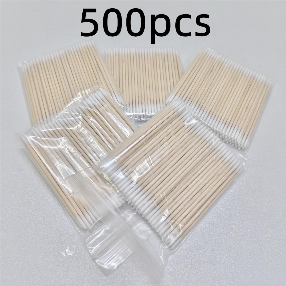 100/300/500/900/1000pcs Double Side Wood Cotton SwabEyelash Sticks  Swabs Nails Ear ToothpicksEye tattooclean,Tattoo accessories