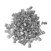 30/50PCS M1.2 M1.5 M2 M3 M4 Aluminum Crimping Loop Sleeve Double Hole Wire Rope Sleeves Steel Wire Loops Clip Fixed Accessories