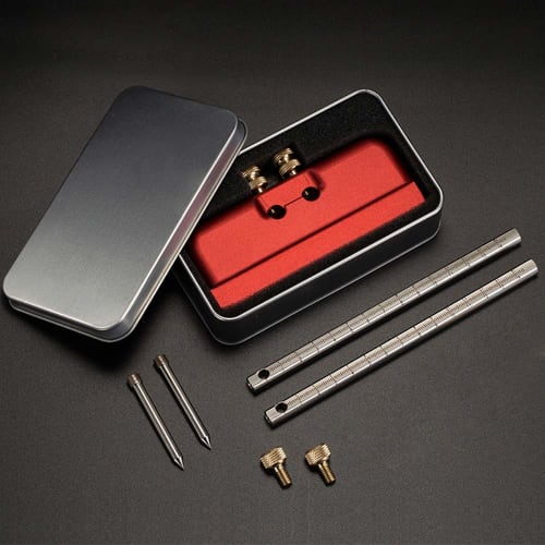 CarAngels New Woodworking Marking Gauge, T-Square, Two-Head, Simultaneous Parallel Line Drawer, Aluminum, Easily Draws Two Straight Lines, for Carpent