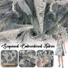 90x130cm Sequined Embroidered Beaded Fabric DIY Wedding Evening Gown Fabric French Nigerian Lace Fabric For Wedding Dress