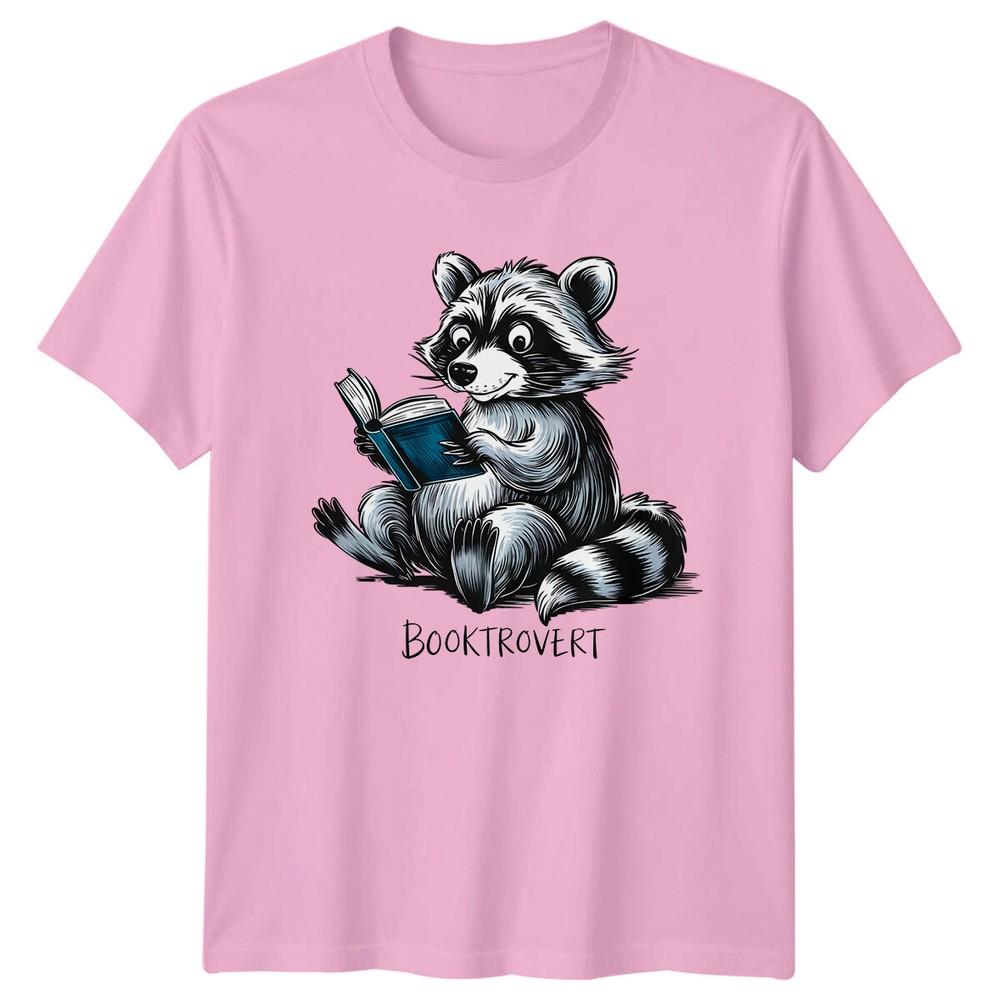 Booktrovert Raccoon Reading Book Lover TShirt