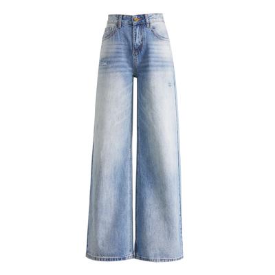 Ripped Jeans for Women Spring High Waist Wide-leg Pants for Women Loose Slim Pants for Women Spring Wide-leg Jeans for Women Ripped Jeans for Women