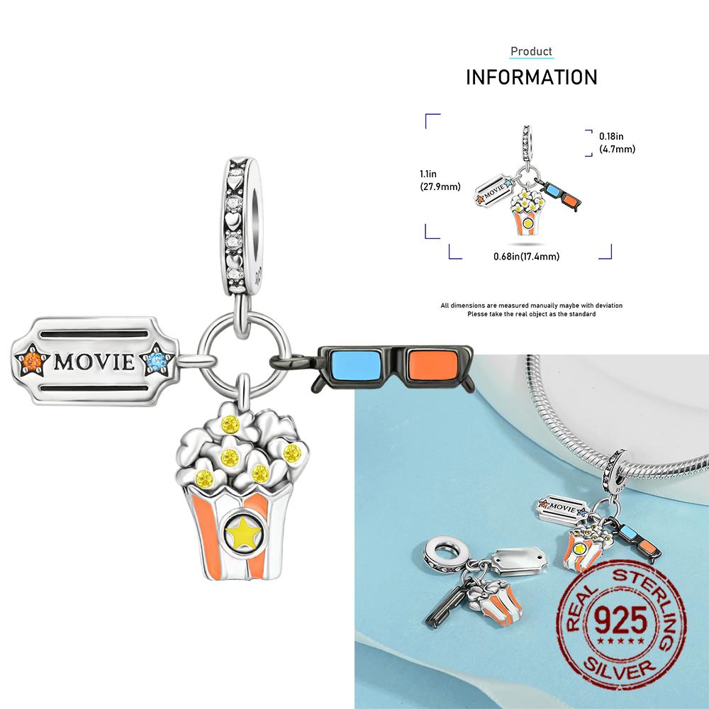 Cute And Interesting Copper Delicious Food Dessert Burger Pizza Charm Pendant Fit Bracelet Party Gifts