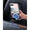 Oatsbasf Metal Phone Case for Samsung Galaxy Z Flip 7 with Stand 360°Rotation Magnetic Bumper Thin Shockproof Protective Cover