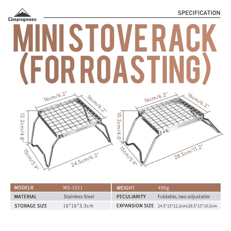 Outdoor Folding Grill Gas Barbecue Tool BBQ Portable Mini Campfire For Camping Picnic Grate Stainless Steel Stove Stand