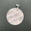 3Pcs, Energy Natural Stone Gemstone Round Pendants, DIY Jewelry Making Charms for Necklace, Bracelet, and Craft Accessories, Unique Gifts 30×30mm
