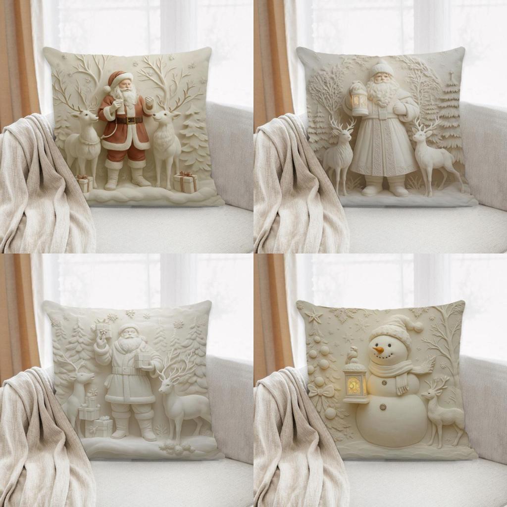 Throw Pillow Covers 17x17inch Christmas Cute Modern Decor Decorative Pillows Set Cute Home Room Bedroom Couch Bed Patio Porch