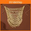 Gold Alloy Coin Pendant Necklace With Multilayer Tassels For Women Summer
