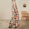 Sleeveless Cotton Vintage Floral New Dresses for Women Casual Loose Long Summer