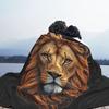 Lion Colourful Painting Blanket Soft Warm Flannel Throw Blanket Bedspread for Bed Living room Picnic Travel Home Sofa