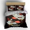 Demon masks with flames. Bedding sets Duvet cover sets Duvet covers Pillowcases(1*Duvet Cover 2*Pillowcases without duvet insert)
