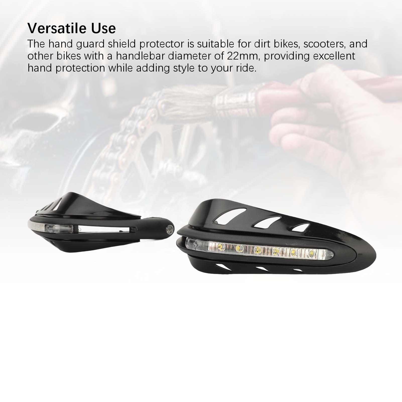 2 шт. Защита рук для мотоцикла 22 мм из алюминиевого сплава, белая подсветка, защита рук для мотоцикла, скутера