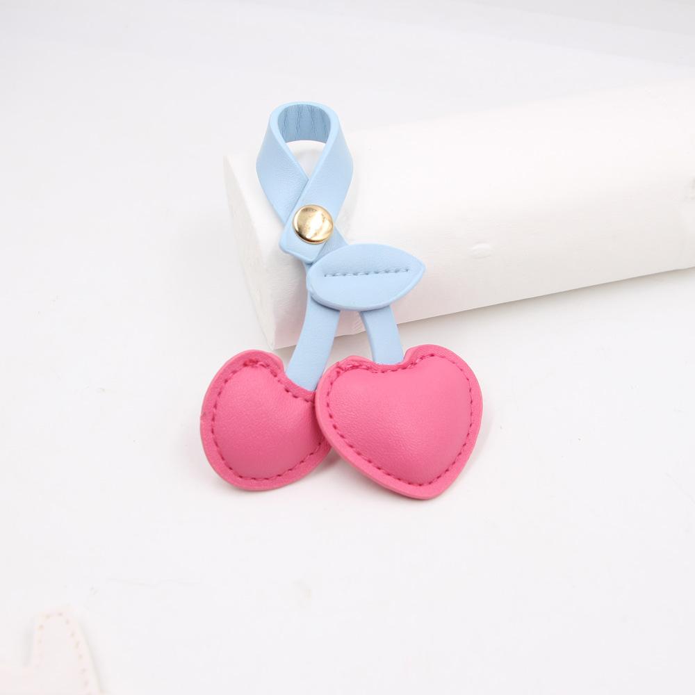 Countryside Style Cherry Leather Bag High-end Pendant Cherry Retro Versatile Bag Keychain Pendant