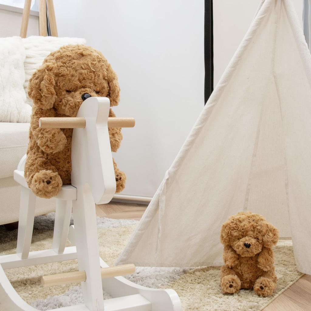 Livheart Sitting Body Sleepy Mocha Toy Medium Size 30cm in Fluffy and Pillow, Animals, Poodle, (Approx. Length), Soft, 25501-15