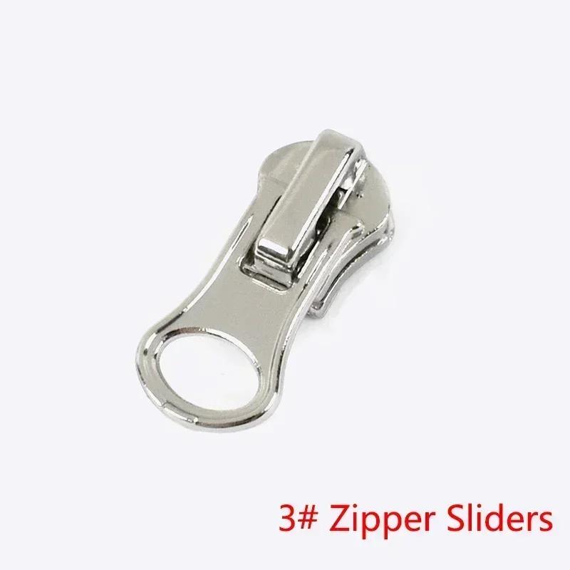 5/10/20Pcs 3# 5# 8# Zipper Slider for Metal Zippers Tapes Decorative Zips Head Pull Repair Kits DIY Garment Sewing Accessories