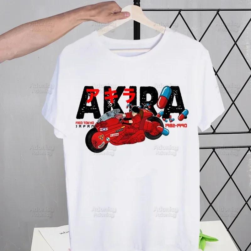 Akira Anime Manga Japanese T Shirt Men Retro Tops Tees Harajuku Neo Tokyo Shotaro Kaneda Tshirt Streetwear Hip Hop T-shirts