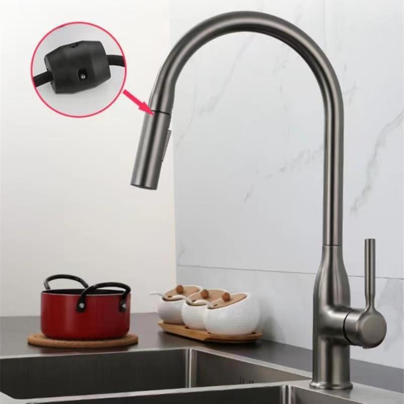 Coppers Alloys Mixer Tap Kitchen Faucets with Pull Downs Sprayers Highly Pressure Sink Tap Replacement Easy Installation