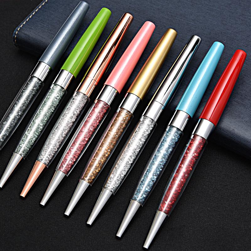 

Crystal Ballpoint Pen: Twist-Action Metal Pen without Clip, Ideal for Business Gifts and Promotional Use, Customizable with Logo. Stainless Steel