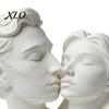 Modern Romantic Statue 3D Printed Couple Hugging Kissing Statue, Minimalist Art Sculpture Bedroom Decorative Accents for Desk Shelf, Home Decor