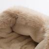 Warm Winter Hat Pompom Fluffy Skull Cap Stylish Bear Ears Hat  for Women