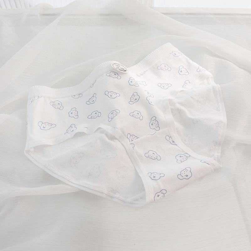 Girls Spring and Summer Lovely Print 10A Antibacterial Cotton Crotch Comfortable Breathable Briefs