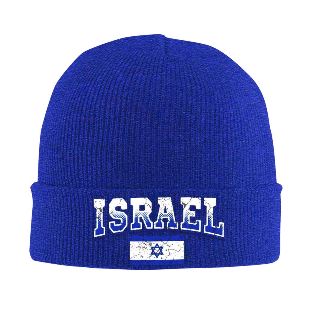 Israel Flag Knitted Caps For Women Men Beanie Winter Hat Acrylic Warm Cap