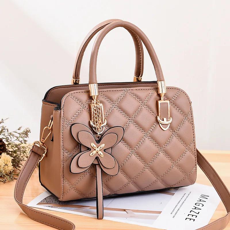 Trend Embroidery Thread Shoulder Bag Female Branded Trending Handbags Ste Pattern Pu Leather Crossbody Bags for Women