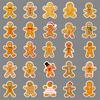 50 Gingerbread Man Personalized Christmas Creative Sealing Stickers for Decorating Suitcases and Phone Cases