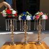 Kristall Kerzenhalter Goldene Dinner Kerzenständer Mode Blumenvase Hochzeitsmittelstück