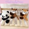 Cute Plush Panda And Raccoon Clip Plush Toys For Travel Gifts And Notes Holders