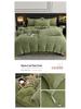 G5Z2025 Autumn/Winter Milk Velvet 4-Piece Solid Color Luxury Carved Bedding Set with Fitted Sheet.