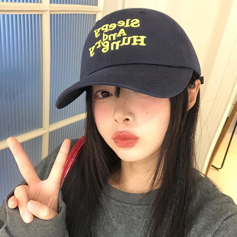 Women'S Baseball Cap Sweet Embroidered Lettering Outdoor Sun Protection Adjustable Baseball Cap